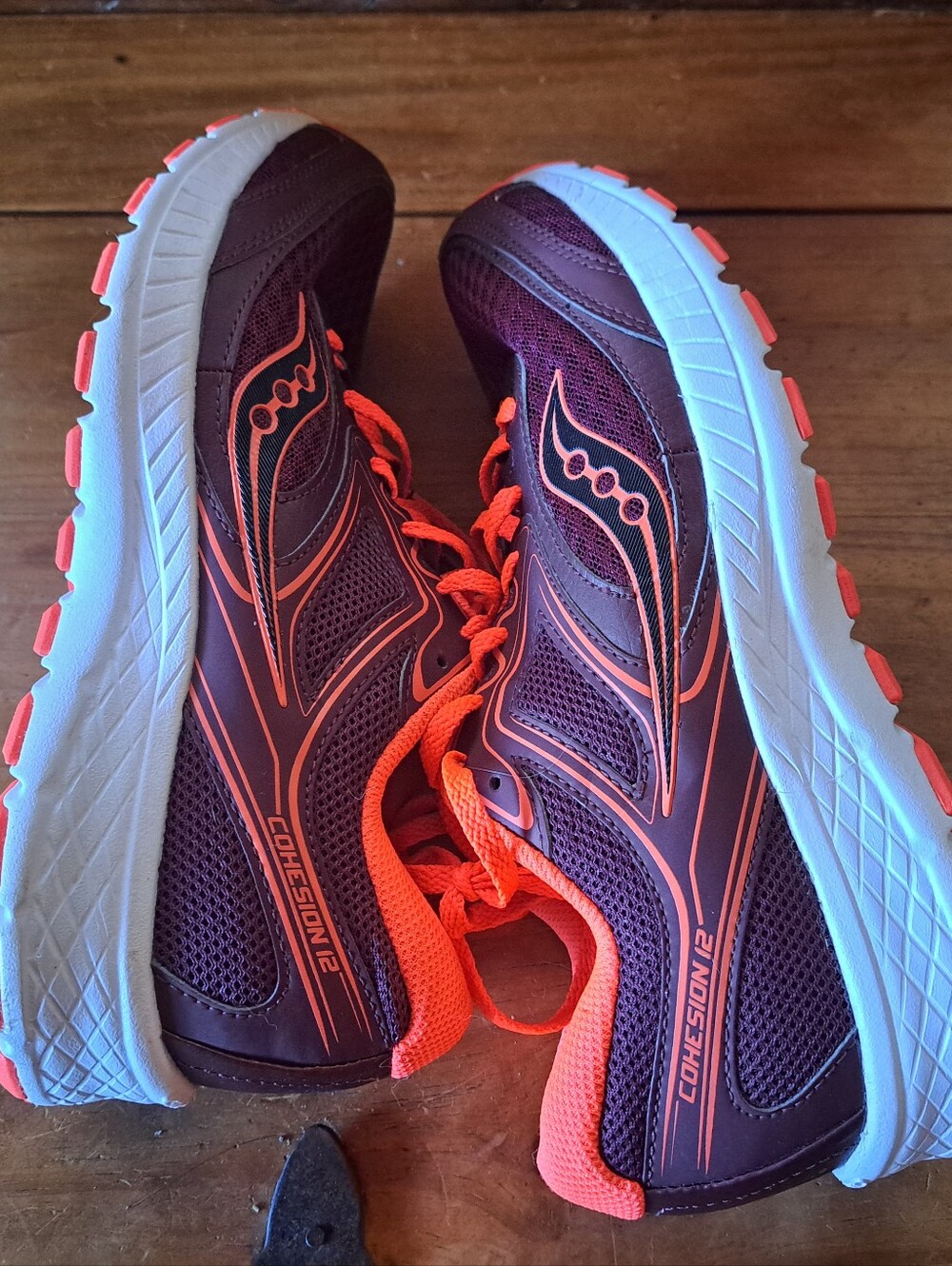 Saucony Cohesion 12 Running Shoes Sneakers Women's Size 8 Purple Coral S10471-9 - Picture 9 of 12